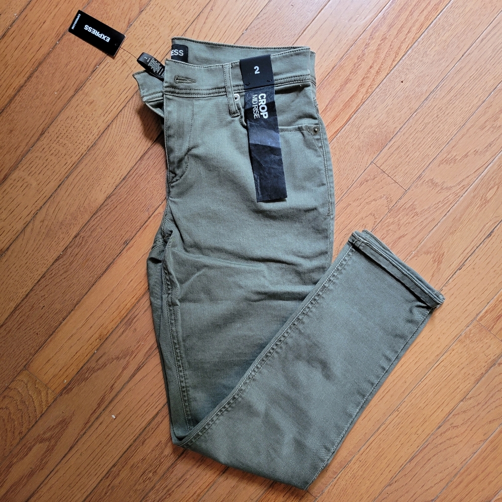NWT Express Khaki Crop Jean Leggings